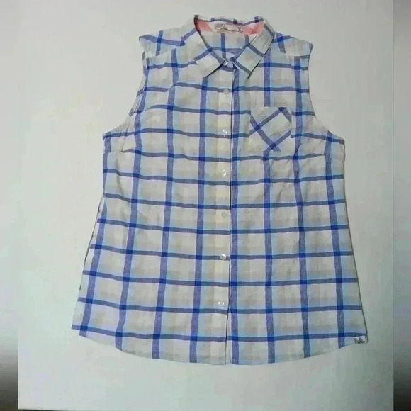 Prana Cotton Sleeveless button down shirt. Ladies size L - Picture 4 of 5